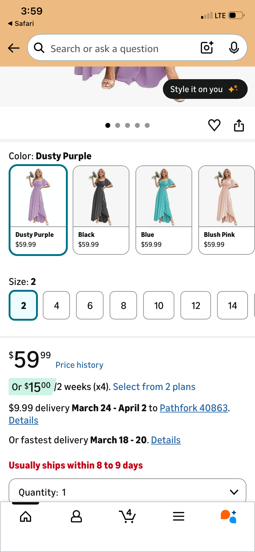 Purple dress