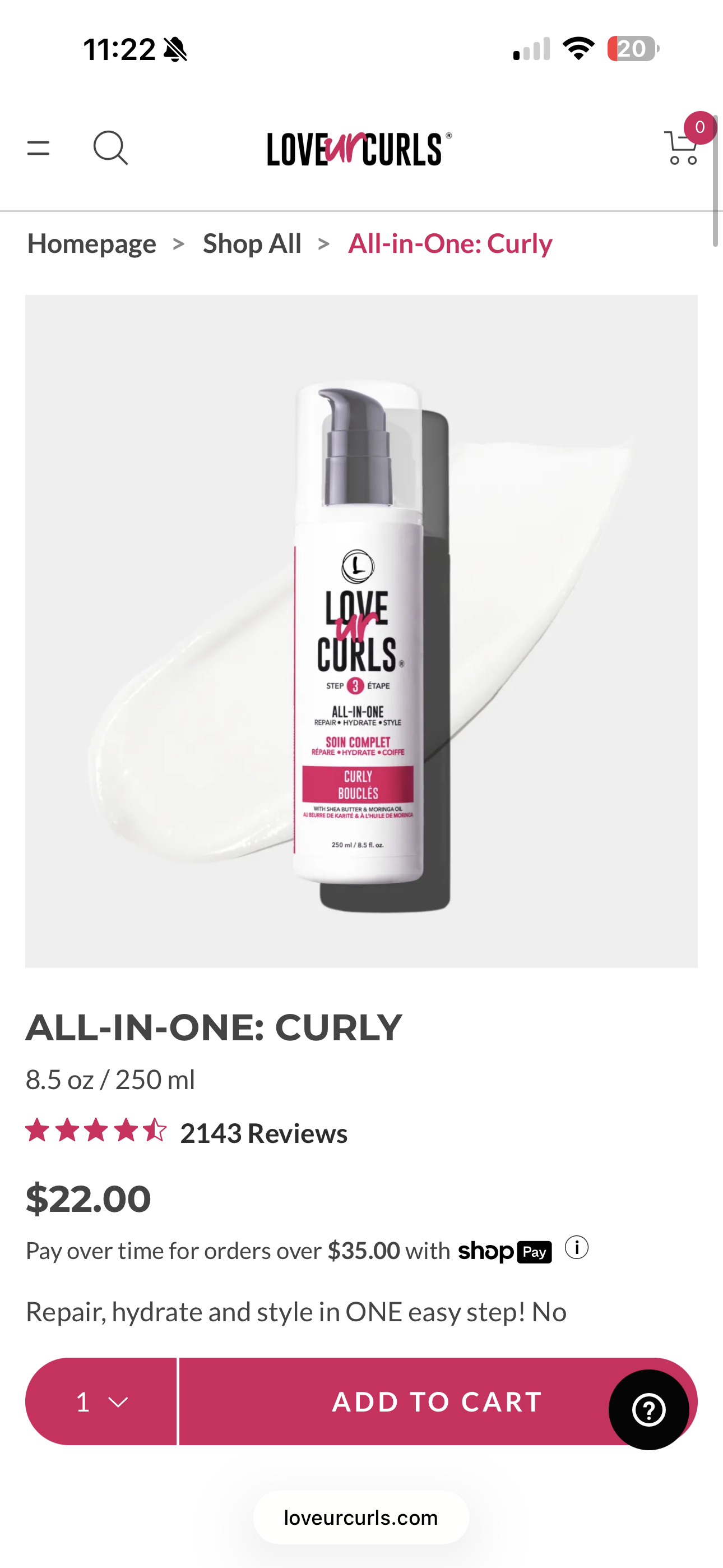 Curly hair cream