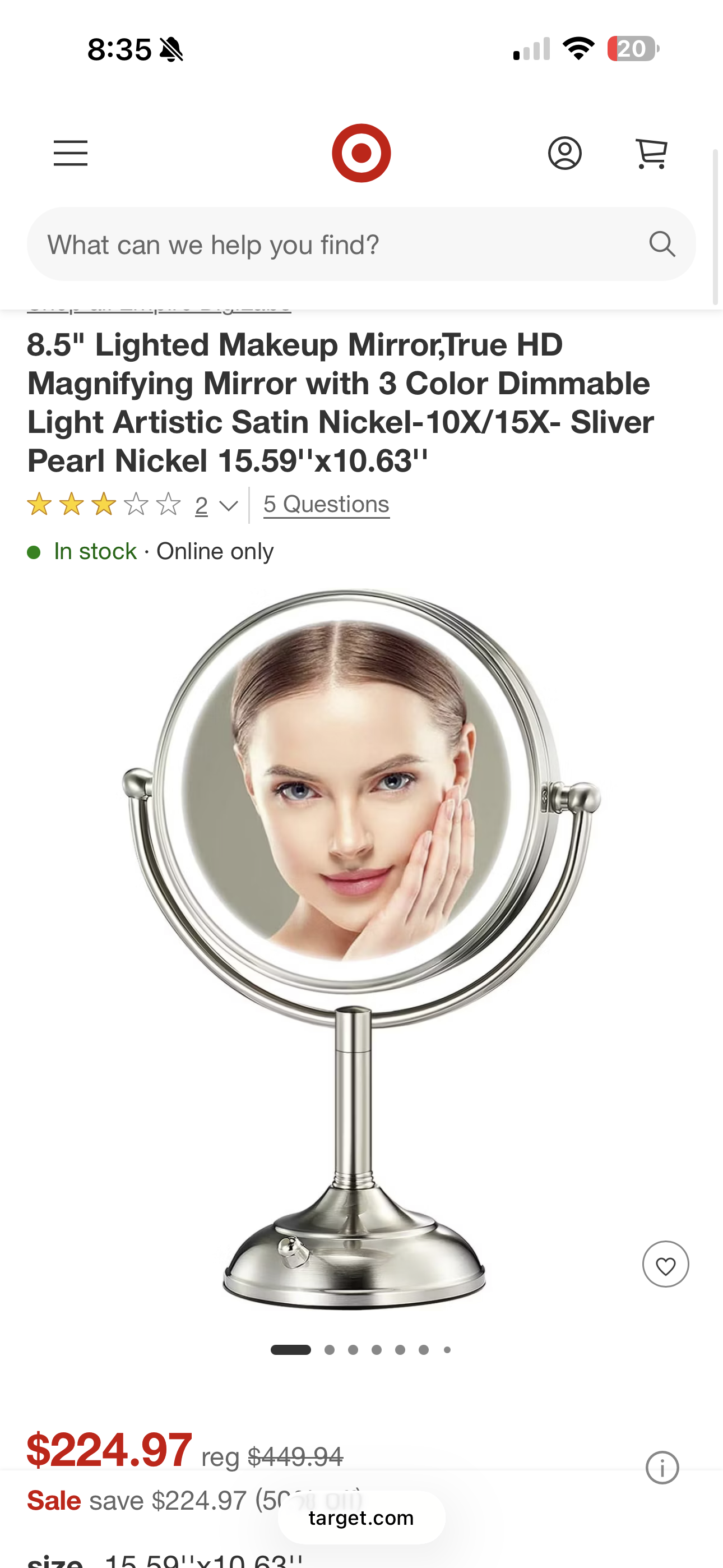 Makeup mirror